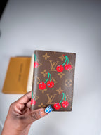 Cherry LV Lux Passport Holder