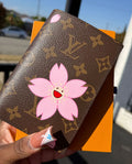 Lux Floral LV Passport Holder